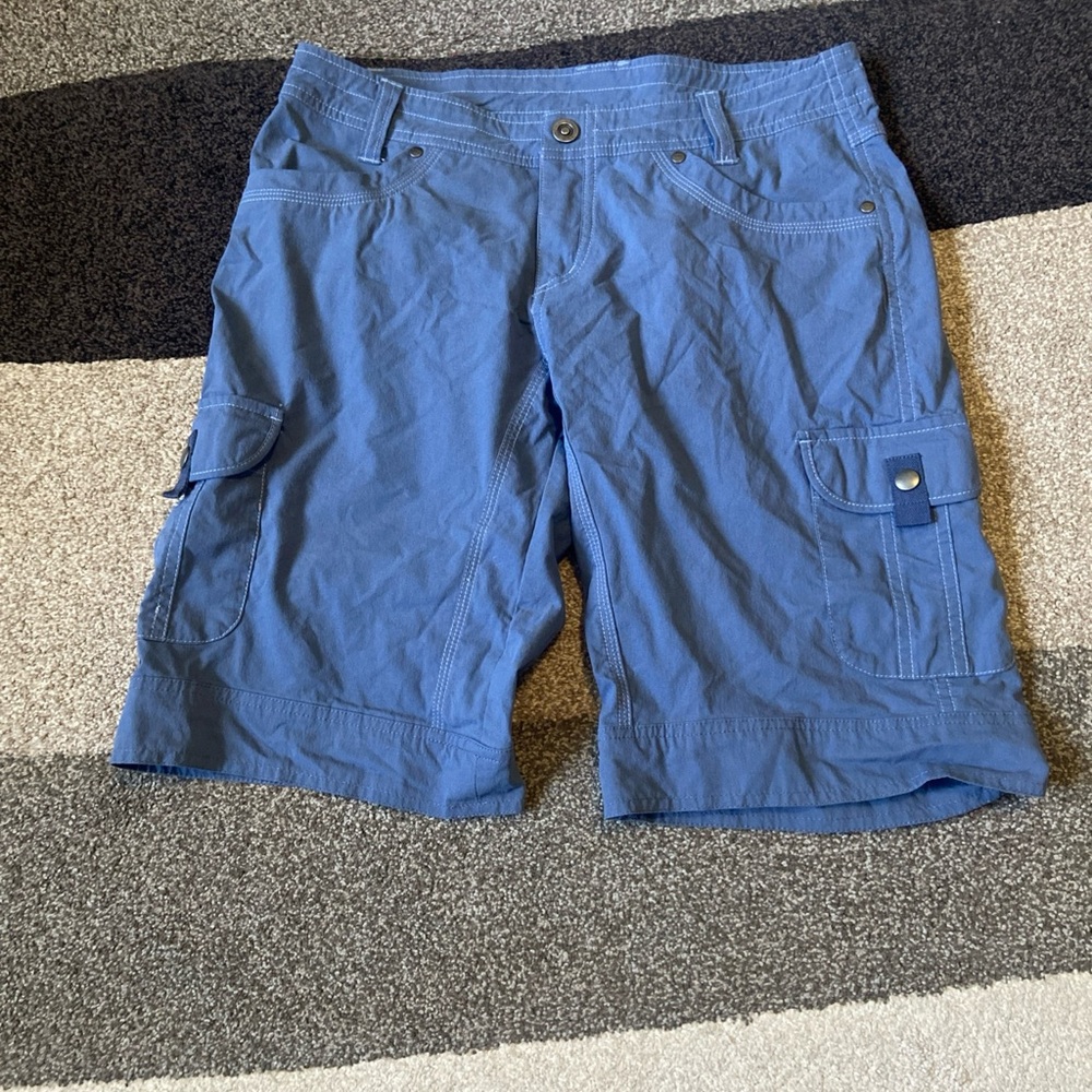 Kuhl Womens blue Cargo Shorts Size 8 Blue Hiking Outdoors
